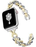 TOYOUTHS Celtic Bracelet Compatible with Apple Watch Bands 38/40/41/42mm Women, Dressy Chain Stainless Steel Metal Jewelry Link Strap for iWatch Series 11 10 9 8 7 6 5 4 SE 3 2 1