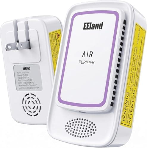 Air Ionizer for Home - Plug In Negative Ion Generator, Cat Litter Deodorizer, Quiet Filterless Air Cleaner for Bedroom, Bathroom, Office & Kitchen
