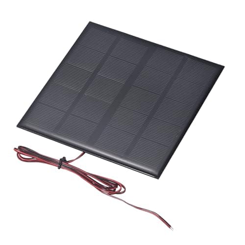 MECCANIXITY 5V 2W 400mA Mini Solar Panels, Small Polycrystalline Solar Cell Panel with Cable for DIY Electric Toy Materials Kits Charger, 120 x 120mm