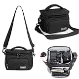 Cwatcun Small Camera Sling Bag Crossbody Camera Shoulder Case, Waterproof Travel Photography Camera Messenger Bag for Canon, Nikon, Sony, Fuji DSLR/SLR/Mirrorless Cameras, Lens and Accessories
