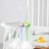 Kids Electric Toothbrush for Ages 3-12, Soft 360-degree Rotating Toothbrush with 3 Modes, Built-in Timer, LED Light, Rechargeable Waterproof IPX7, Cute Cartoon Design for Boys & Girls