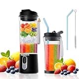 Portable Personal Size Blender for Smoothies - Cordless Mini Blender with 20oz BPA-Free Juice Cup & Leak-Proof Travel Lid, Type-C Rechargeable Freshly Squeezed in Outside/Office/Gym