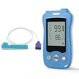 Pulse Oximeter with Alarm, Oximeter for Children & Adult, Instant SpO2 Pulse Respiration Rate Checker, Home Use Portable Oxygen Monitor C101B1