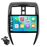 10.1-inch Linux Car Stereo for Nissan Versa Sedan 2015-2019 IPS Touchscreen Screen Car Radio with Carplay & Android Auto Support Aftermaket Camera FM Bluetooth SWC