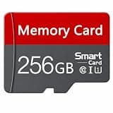 256GB TF Card with Adapter,High Speed Memory Card, UHS-I C10 A1 Memory TF Card for Tablet/Mobile Phone/Camera/Car Audio/Game Console Red