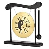 Mini Desktop Gong – 12.5cm Copper, Percussion Tool, Zen Table Bell | Perfectly Great For Tai Practice, Eight Diagrams Theme, Gift
