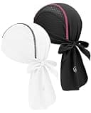 GXCROR Cooling Skull Cap Durag Bandana, Sweat Wicking Head Wrap for Cycling Running Motorcycle, Breathable Doo Rag