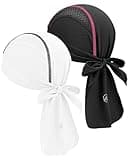 GXCROR Cooling Skull Cap Durag Bandana, Sweat Wicking Head Wrap for Cycling Running Motorcycle, Breathable Doo Rag