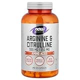 NOW Sports Nutrition, Arginine & Citrulline 500 mg/ 250 mg, Amino Acids, 240 Veg Capsules