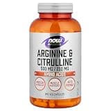 NOW Sports Nutrition, Arginine & Citrulline 500 mg/ 250 mg, Amino Acids, 240 Veg Capsules