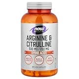 NOW Sports Nutrition, Arginine & Citrulline 500 mg/ 250 mg, Amino Acids, 240 Veg Capsules