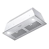 Hermitlux 30 inch Built-in/Insert Range Hood,600 CFM Stainless Steel Vent Hood 3 Speed, Ducted/Ductless Convertible