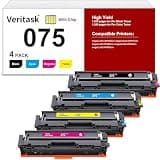 075 Toner Cartridge Set with Chip Replacement for Canon 075 075H Toner Cartridge Compatible with Canon imageCLASS MF665CDW MF662CDW MF663Cdw LBP647Cdw LBP646Cdw Printers (Black Cyan Yellow Magenta)