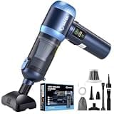 Saker Car Vacuum Portable Cordless 20000Pa Suction Power 4 in 1 Handheld Vacuum with LED Light Type-C Portable Mini Vacuums for Gifts Car, Home, Office, Pet HL157 Blue
