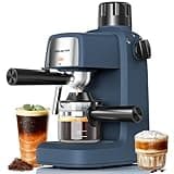 KEENSTAR 3.5Bar Espresso Machine with Milk Frother, 800W Compact Espresso and Cappuccino Maker, Preheating Function, 4-Cup Espresso Maker for Latte or Cappuccino, Upgraded Version