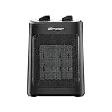 Emerson SH1501 1500W Electric Space Heater, Portable with 3 Level Thermostat, PTC Ceramic Fast Heating/Fan Modes, Indoor Use