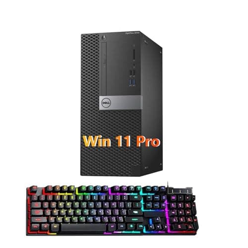 Dell Optiplex 3040 Tower Desktop PC, Intel Core i5-6500, 8GB RAM, 256GB SSD, WiFi, Keyboard & Mouse, Windows 11 Pro MT PC (Renewed)