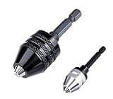 aiyun Drill Chuck Adapter - 2Pcs Drill Chuck for Impact Driver, Drill Bit Adapter Keyless Chuck 1/4 Hex Shank (0.6-8mm,0.3-3.6mm)