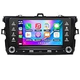 7'' Android Car Stereo for Toyota Corolla 2008 2009 2010 2011 2012 2013 with Wireless Carplay Android Auto, HD Touch Screen Car Radio with GPS Navigation,WiFi,Bluetooth,FM/RDS Radio SWC Rear Camera