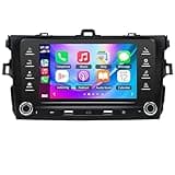 7'' Android Car Stereo for Toyota Corolla 2008 2009 2010 2011 2012 2013 with Wireless Carplay Android Auto, HD Touch Screen Car Radio with GPS Navigation,WiFi,Bluetooth,FM/RDS Radio SWC Rear Camera