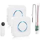 Satisure Wireless Doorbell Chime for Google Nest Doorbell (Wired, 2nd Gen& 3rd Gen) Doorbell Extender with Receiver Connects to Existing Hardwired 58 Chimes and 5 Volume (1 Video Extender 2 Receiver)