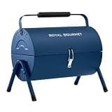 Royal Gourmet CC1015B Portable Charcoal Grill, 147 Sq. In. Cooking Area, with Four Air Vents, Lid Latch Buckle, Lid Handle, for Outdoor Backyard, Patio Parties and Picnics, Blue