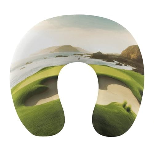 MUSM Beach Golf Course Travel Pillow for Sleeping Comfortable Portable U Shaped Pillows for Airplane Car Train Lightweight Memory Foam Neck Pillow for Home Office Travelling