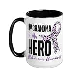 Alzheimer's Dementia Awareness Support Grandma My Grandma Is Ceramic Mug, Black/White, 15oz