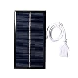 Aumotop DIY 1W 6V Small Solar Panel USB Power Charger for Power Bank Mobile Phone Camping, Lightweight Polysilicon Solar Cell