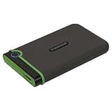 Transcend StoreJet 2TB Rugged External Hard Drive, USB3.1(5Gbps) Portable HDD w/One Touch Auto-Backup Button/Anti-Shock Resistant/Compact&Lightweight/Lightning-Fast Speeds, Iron Gray - TS2TSJ25M3S
