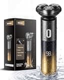 TEPOTZ Electric Razor for Men, IPX7 Waterproof Wet or Dry -Blackish Gold