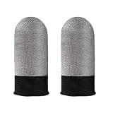 Mobile Game Finger Sleeves, Game Finger Sleeve - Anti-Skid Silver Fiber Fiber Training Protector,Breathable Touch Screen Thumb Protectors for Women, Shoulder