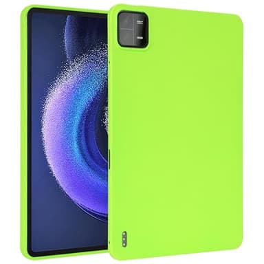 PREDCFVY Case for Tablet Compatible with Xiaomi Mi Pad 6/6 Pro 2023 11.2 Inch, Slim Soft TPU Shockproof Protective Cover, Smart Lightweight and Slim Fit Protective Case (Fluorescent Green)