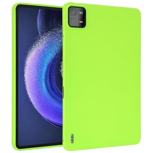 PREDCFVY Case for Tablet Compatible with Xiaomi Mi Pad 6/6 Pro 2023 11.2 Inch, Slim Soft TPU Shockproof Protective Cover, Smart Lightweight and Slim Fit Protective Case (Fluorescent Green)