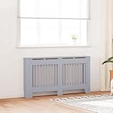 UBVNFGMK Radiator Cover Anthracite 59.8"x7.5"x32.1" MDF Slatted Design with Shelf for Books and Decor, Modern Radiator Cover for Living Room