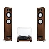 Fluance RT81 Vinyl Turntable Record Player, Audio Technica AT95E Cartridge, and Ri91 Powered Floorstanding Speakers