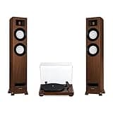 Fluance RT81 Vinyl Turntable Record Player, Audio Technica AT95E Cartridge, and Ri91 Powered Floorstanding Speakers