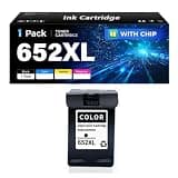 652XL Ink Cartridges Compatible for HP DeskJet 1115 1118 2135 2136 2138 2675 2676 3635 3636 3638 3778 3785 3835 3838 Printer(Black)