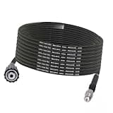 15m M22 Drain Hose with 1+6 Nozzles, High Pressure Pipe Unclogger for Bathroom Sink Blockage Multiple Corner Drain Unclogging Tool