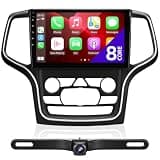 CGOGC for Jeep Grand Cherokee 2014-2017 Radio Compatible with Wireless Carplay Android Auto TouchScreen Car Stereo Upgrade Bluetooth GPS FM/AM WIFI Navigation Rear Camera Media Player 8-Core Head Unit