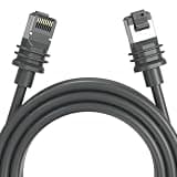 Goqvuzo Ethernet Extension Cable, Ethernet Cable Extender, Satellite Replacement Parts 1200Mbps High Speed Waterproof Plug-and-Play Network Cord, for Home Office Grey 23M