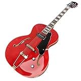 ZOCWJK Electric Guitar 6 String Jazz Electric Guitar Maple Semi Hollow Body P90 Pickup Chrome Hardware,