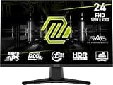 msi MAG 242F 24-inch 1920 x 1080 (FHD) Gaming Monitor, 200Hz, FreeSync Premium, HDMI, DisplayPort, VESA Mountable, Tilt, Height Adjustable, Speaker, 0.5ms, Black