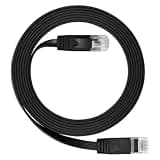 SECFOU Cat 6 Network Cable Flat Ethernet Cable with Rj45 Connector for Computer and Tv Copper Material with PVC Jacket for Gaming and Bedroom Use