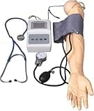 Advanced Blood Pressure Training Arm Model Kit with LCD Display, Gap Sounds, Cuff & Stethoscope for Nursing Training Teaching Education Supplies
