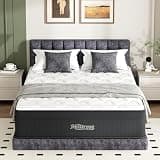 CHABATREE 14 Inch Full Mattress,Hybrid Pocket Spring Mattress in a Box, Medium Firm, Fiberglass Free, Motion Isolation & Edge Support for Daily Sleep,White