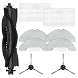 Hosrivae Replacement Parts Kit Airzeen R7 J10 P10, Main Brush Side Mop Cloths Set, Nylon Microfiber Accessories Robot Vacuums(A)