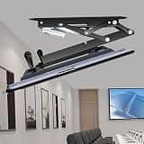LNNW Ceiling TV Mount Bracket - Motorized Riser Mount, Telescopic Ceiling TV Mount with Auto Lift, Fits 32-70 Inch TVs for Most LED LCD Flat Curved Screen TVs & Monitors