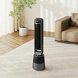 2-in-1 Space Heater & Humidifier, 1500W PTC Fast Heating for Large Room, Wide Oscillation, 12H Timer, 3D Flame Effect, Quiet & Safe (36"H)