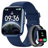 Woneligo Smart Watch for Women, Answer/Make Calls, Alexa Built-in, 1.85" Touch Screen Fitness Tracker for Android & iPhone, Heart Rate/Sleep/SpO2 Monitor Smartwatch, Waterproof (Deep Blue)